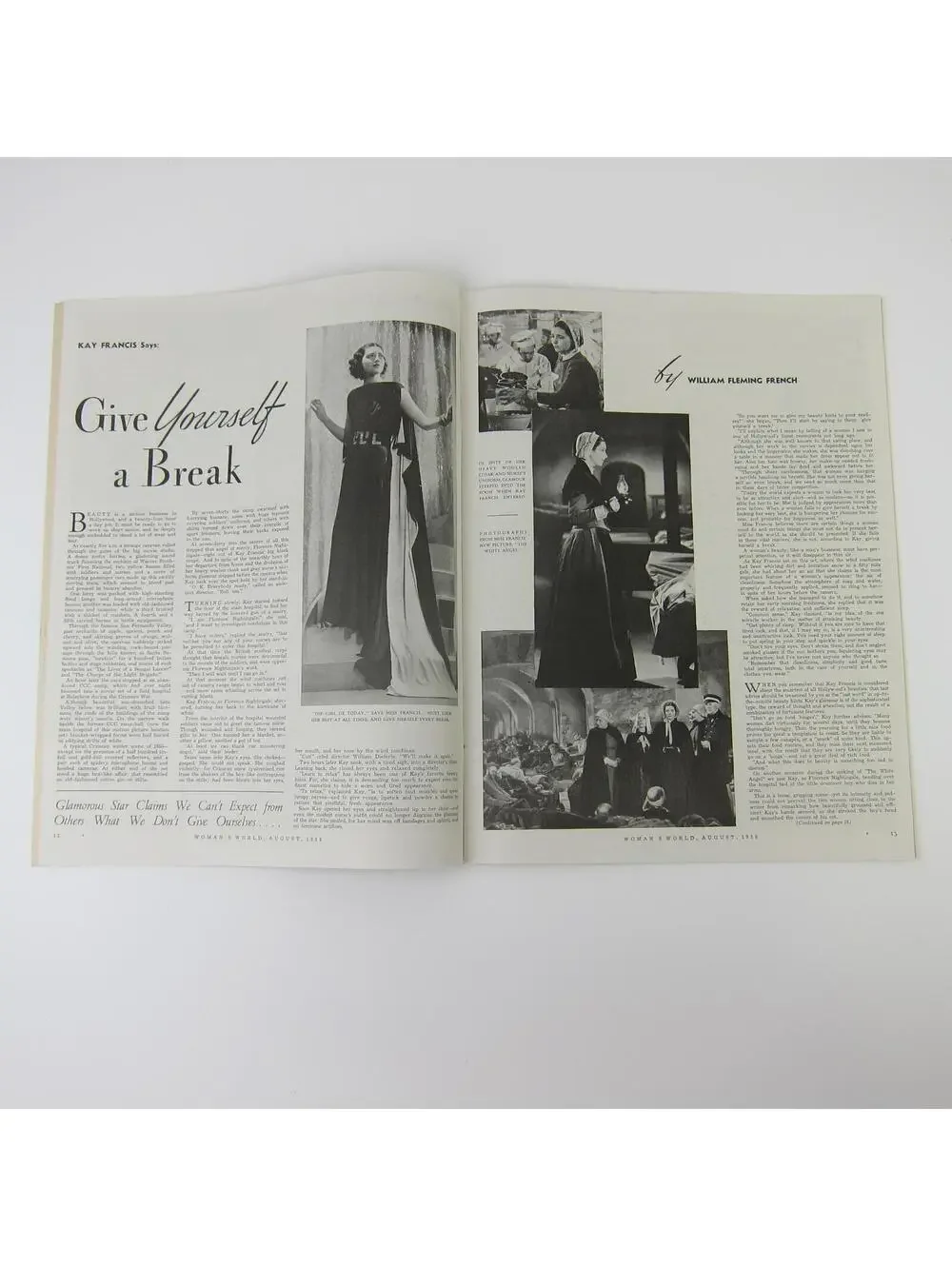 Woman’s World Magazine August 1936 Lowell Thomas 90 Pounds of Courage Vintage